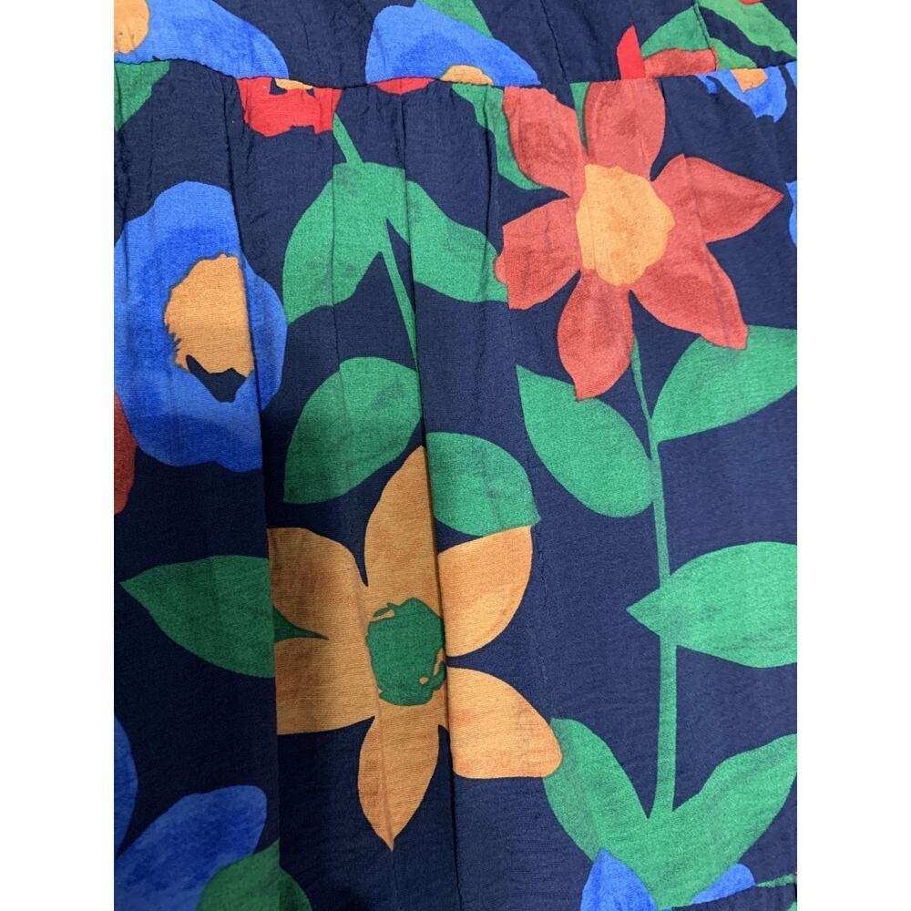 Entro Tropical Floral Maxi Dress V Neck flutter Sleeve S Resort Beachy Vacay - Picture 9 of 12